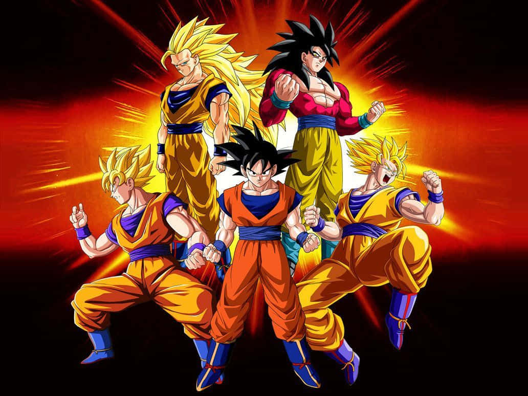 Showing off his incredible power, Super Saiyan 4 Goku! Wallpaper