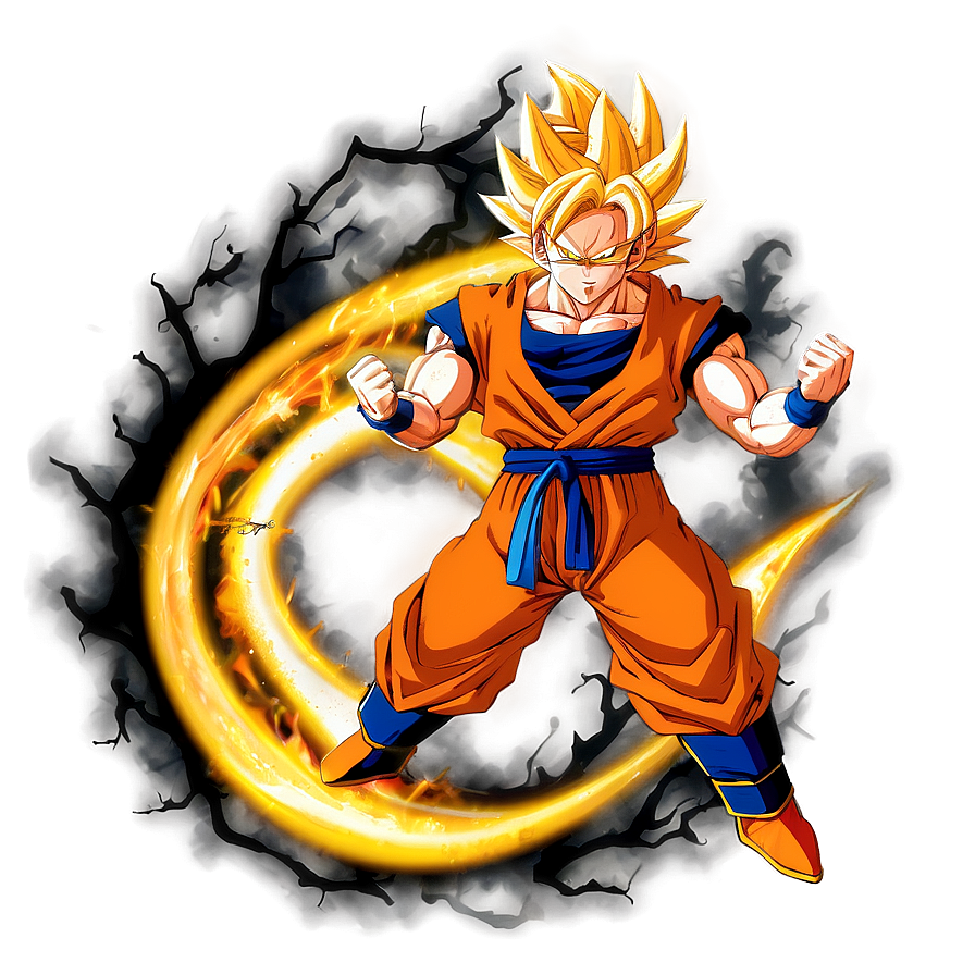 Goku Super Saiyan 3 In Battle Png Kld PNG
