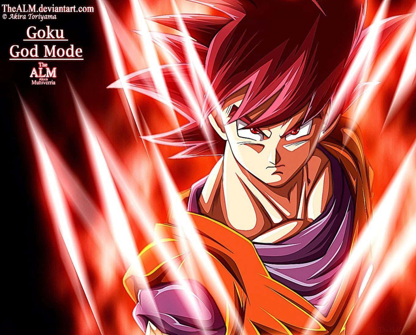 Denlegendariska Super Saiyan 4 - Goku Wallpaper
