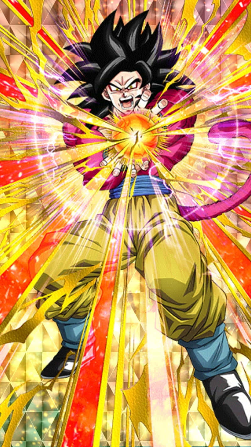 Goku Super Saiyan 4 Showing Power Wallpaper