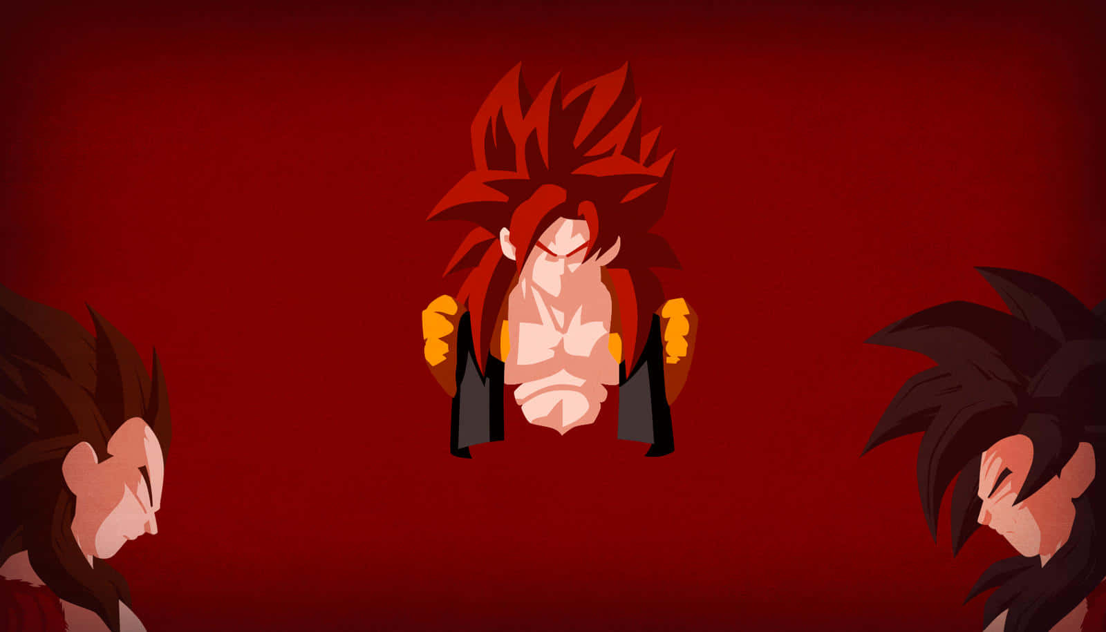 Artede Goku Super Saiyan 4 En Contorno Fondo de pantalla