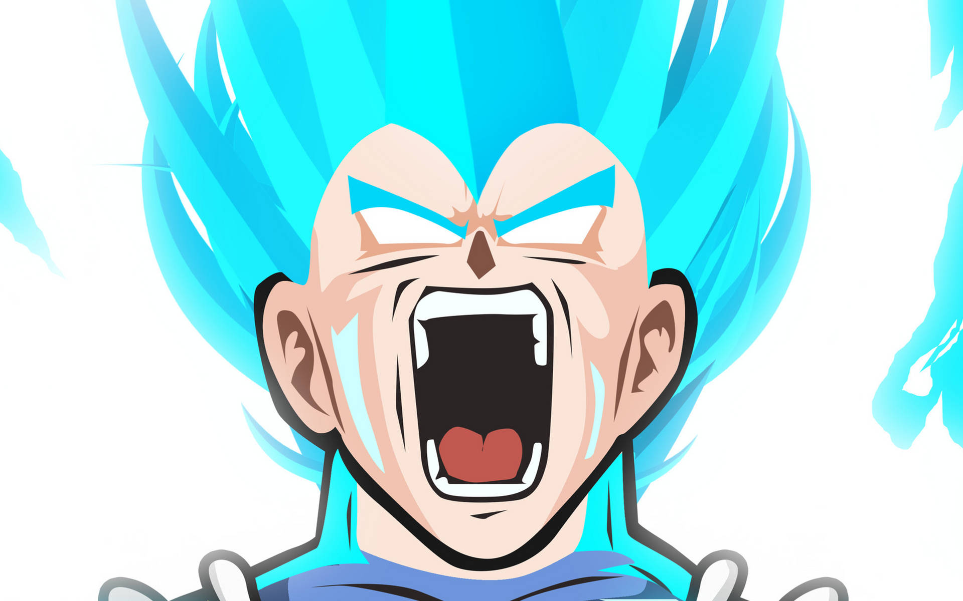 Goku Super Saiyan Vegeta Ira Blu Sfondo