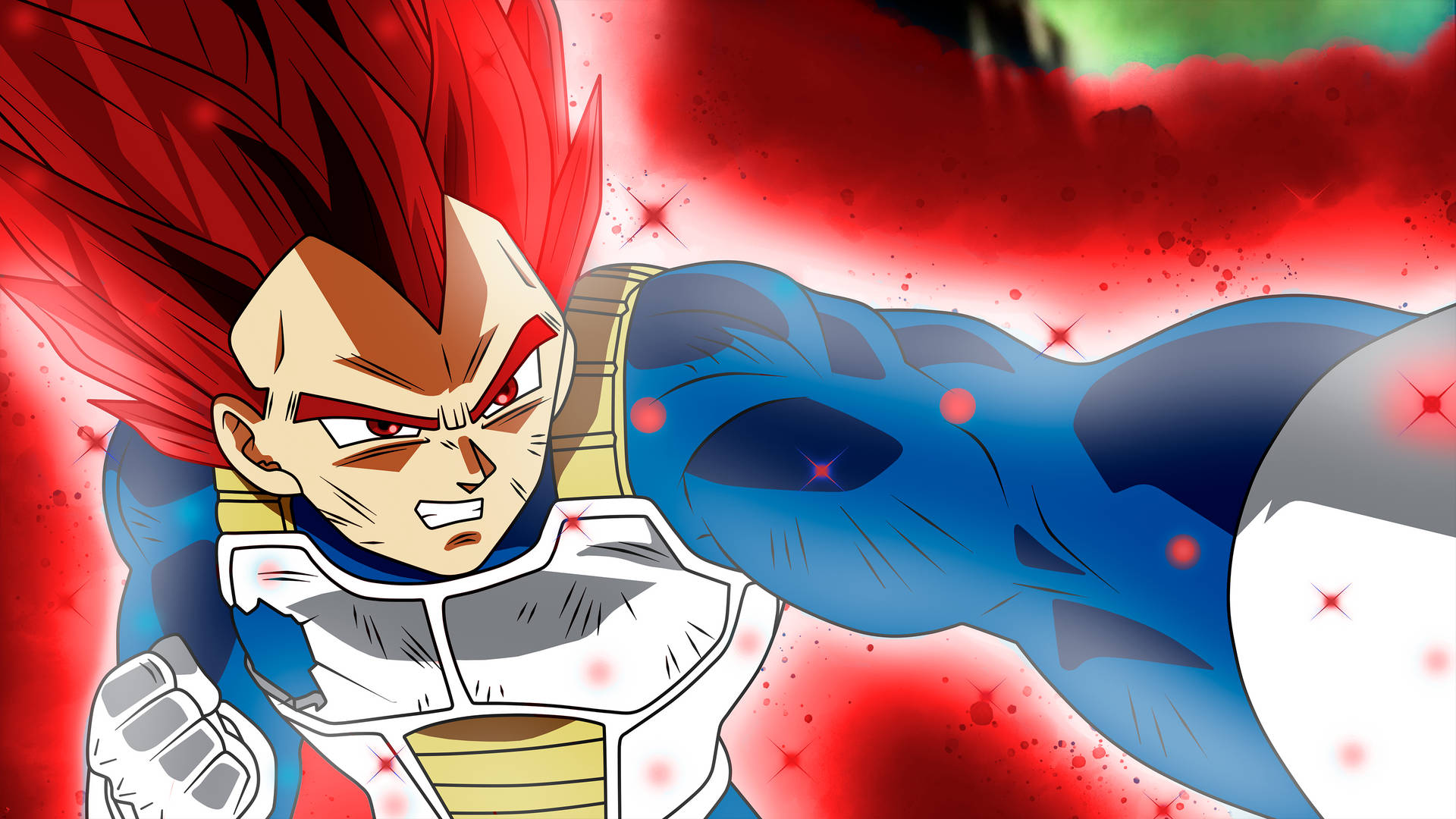Goku Super Saiyan Vegeta Red Hair Wallpaper