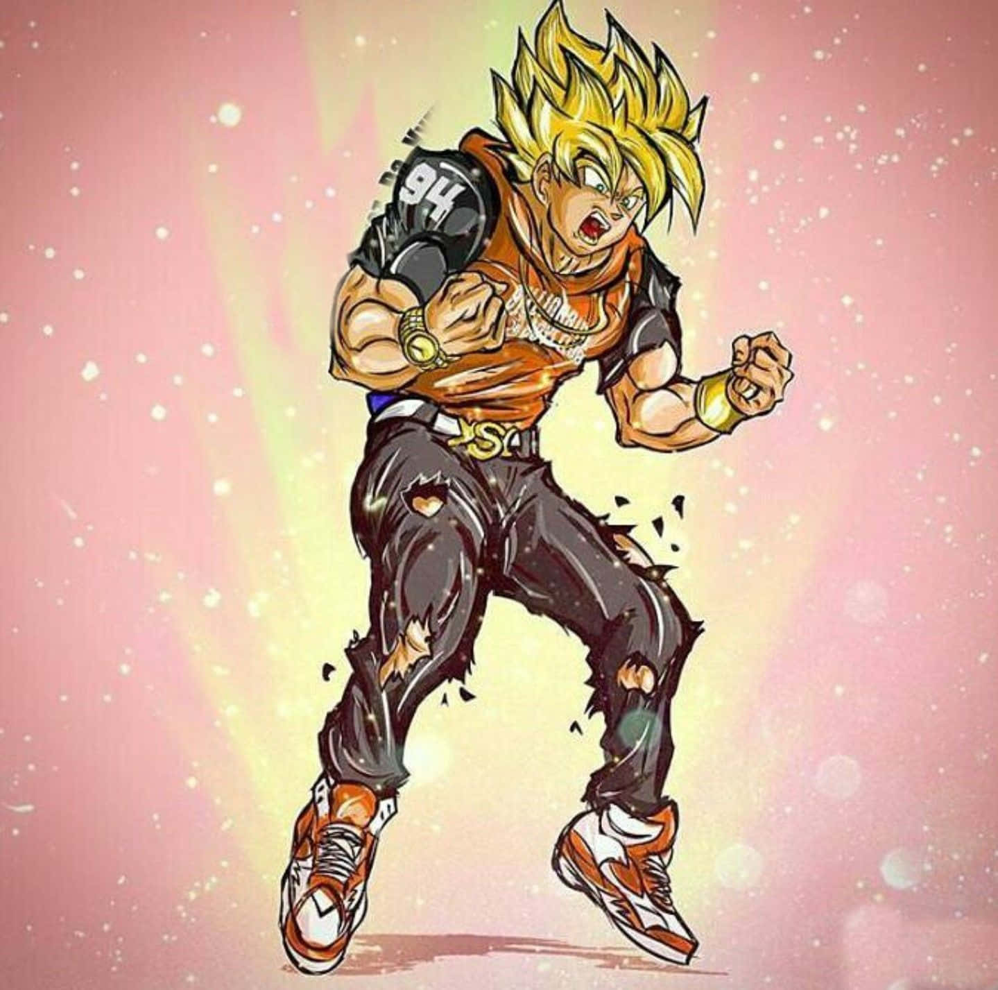 Gokusupreme Leder Vägen Med Otrolig Styrka, Kraft Och Beslutsamhet På Dataskärmen Eller Mobiltapeten. Wallpaper
