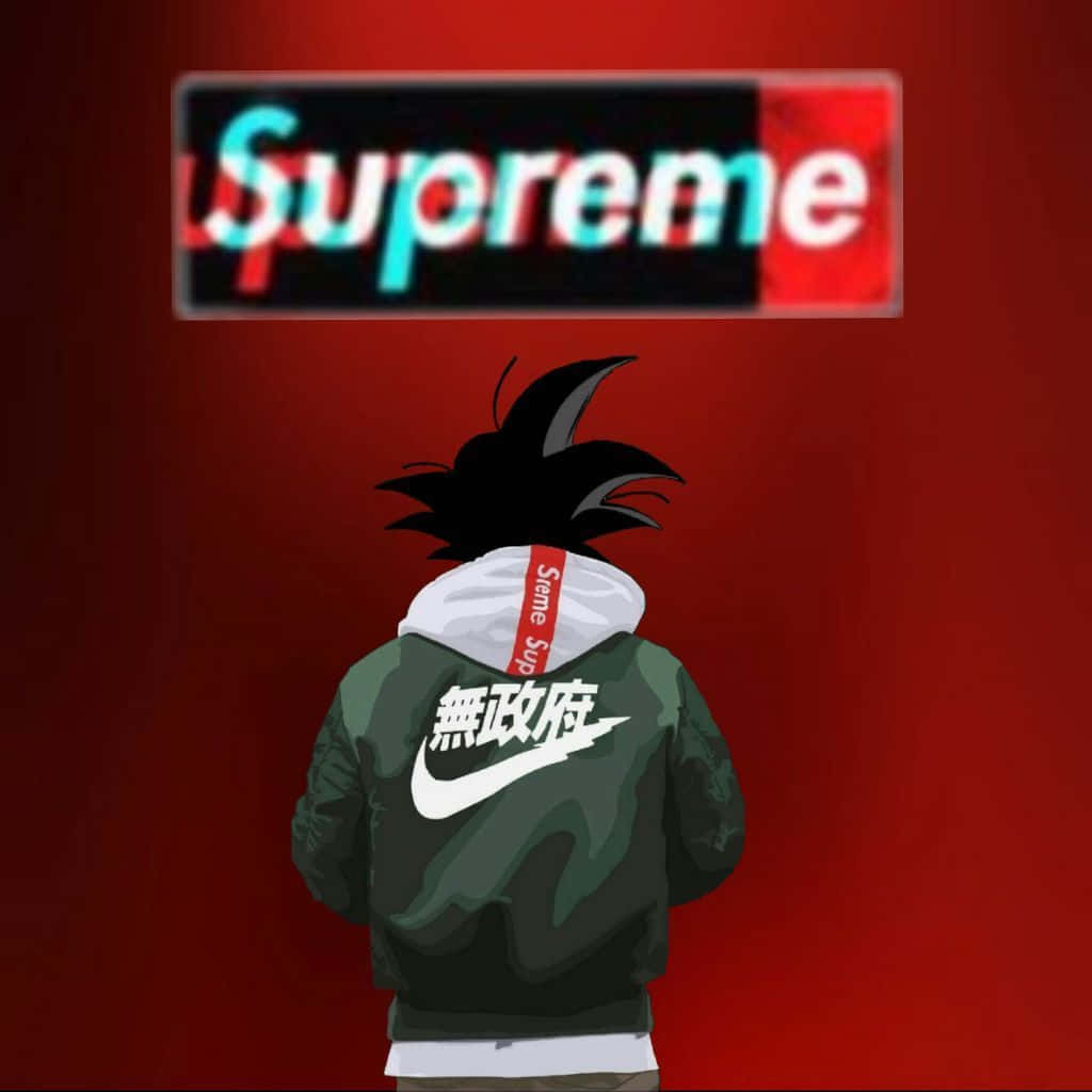 Goku Supreme X Nike Jacket Wallpaper