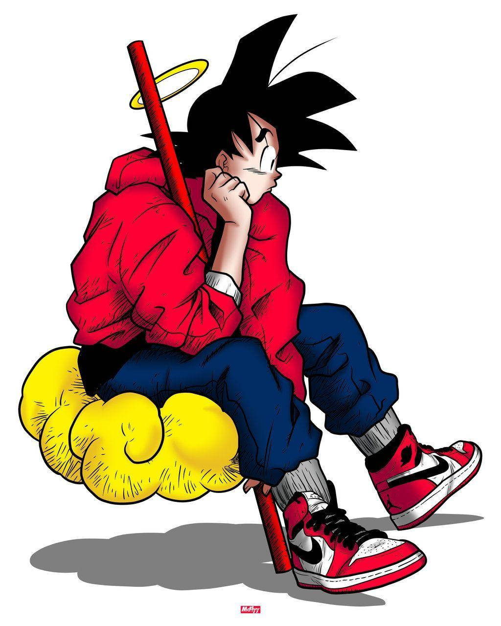 Goku ser skarp ud som altid i hans nye swag! Wallpaper