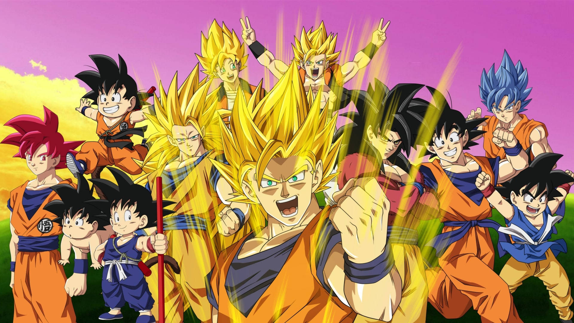 Goku Transformation 1920 X 1080 Anime Wallpaper