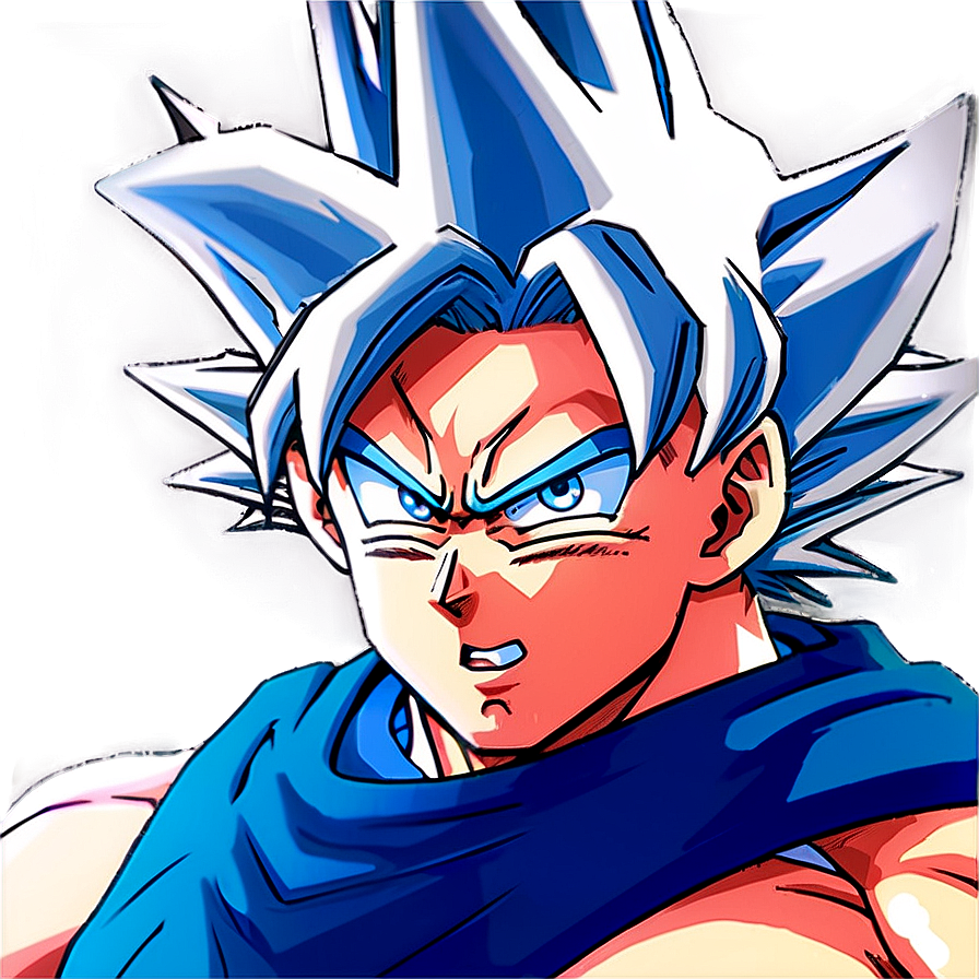 Goku Ultra Instinct Close-up Png 06122024 PNG