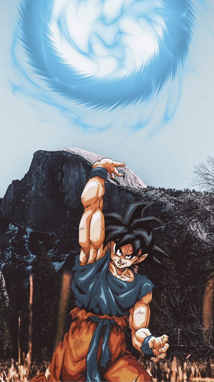 Goku Unleashes Spirit Bomb Sword Wallpaper