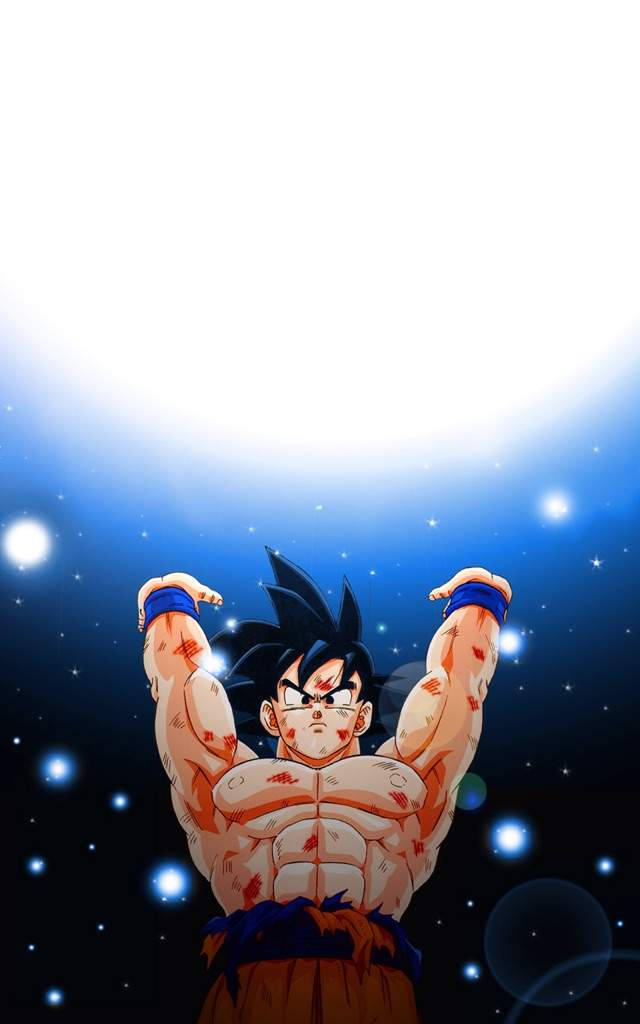 Goku With Spirit Bomb In Space Wallpaper