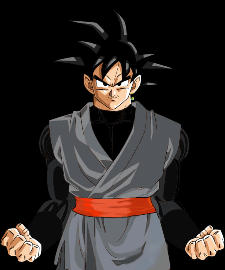 Goku_ Black_ Portrait_ D B Z PNG