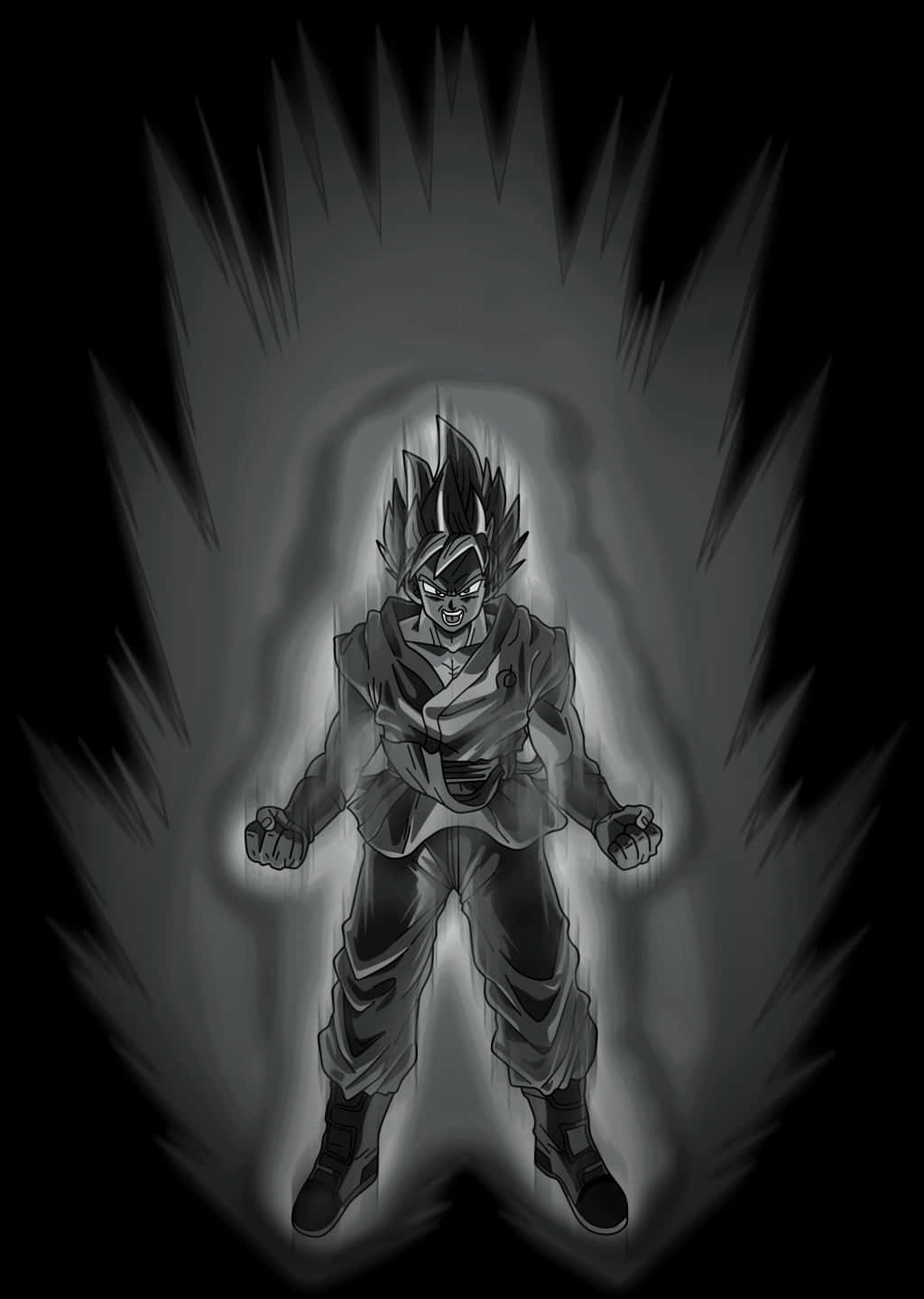 Goku_ Black_ Power_ Aura_ Illustration PNG