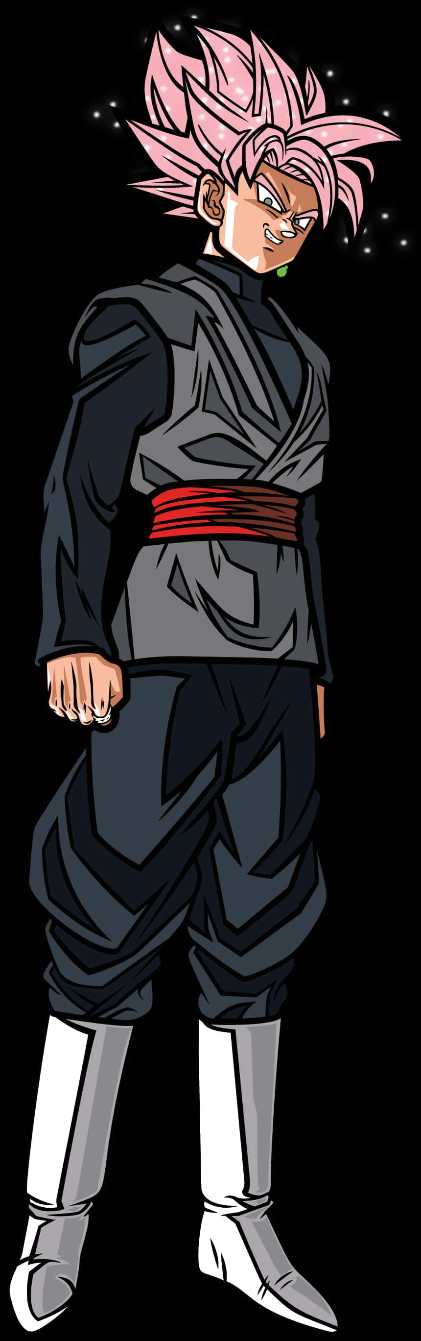 Goku_ Black_ Super_ Saiyan_ Rose_ Full_ Body PNG