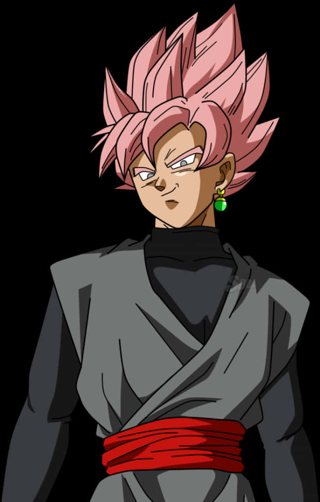 Goku_ Black_ Super_ Saiyan_ Rose_ Portrait PNG