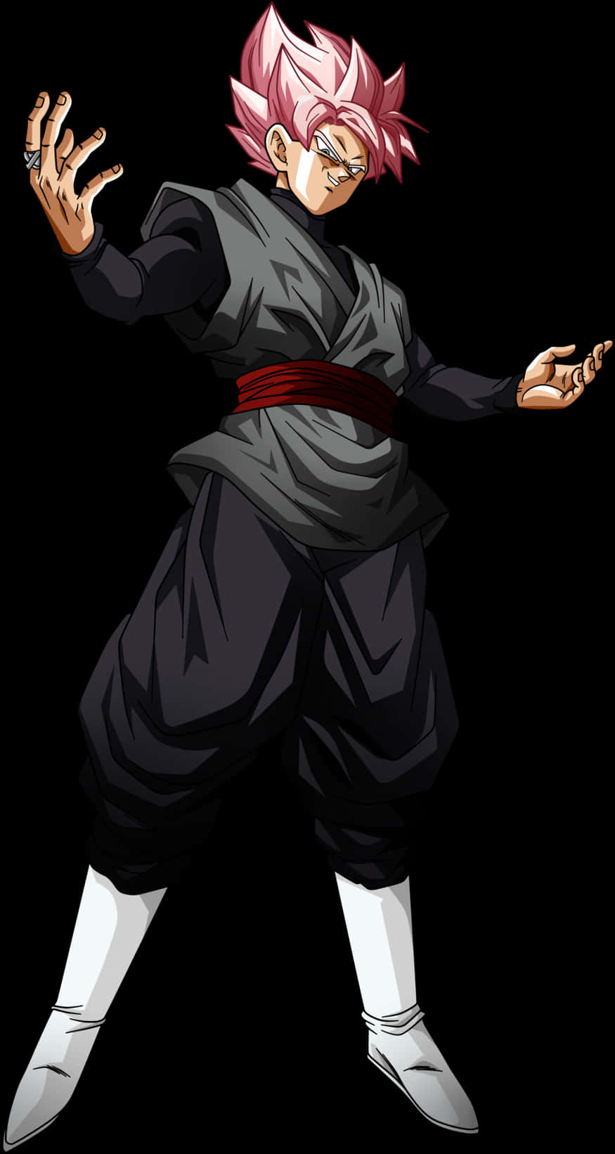 Goku_ Black_ Super_ Saiyan_ Rose_ Stance PNG