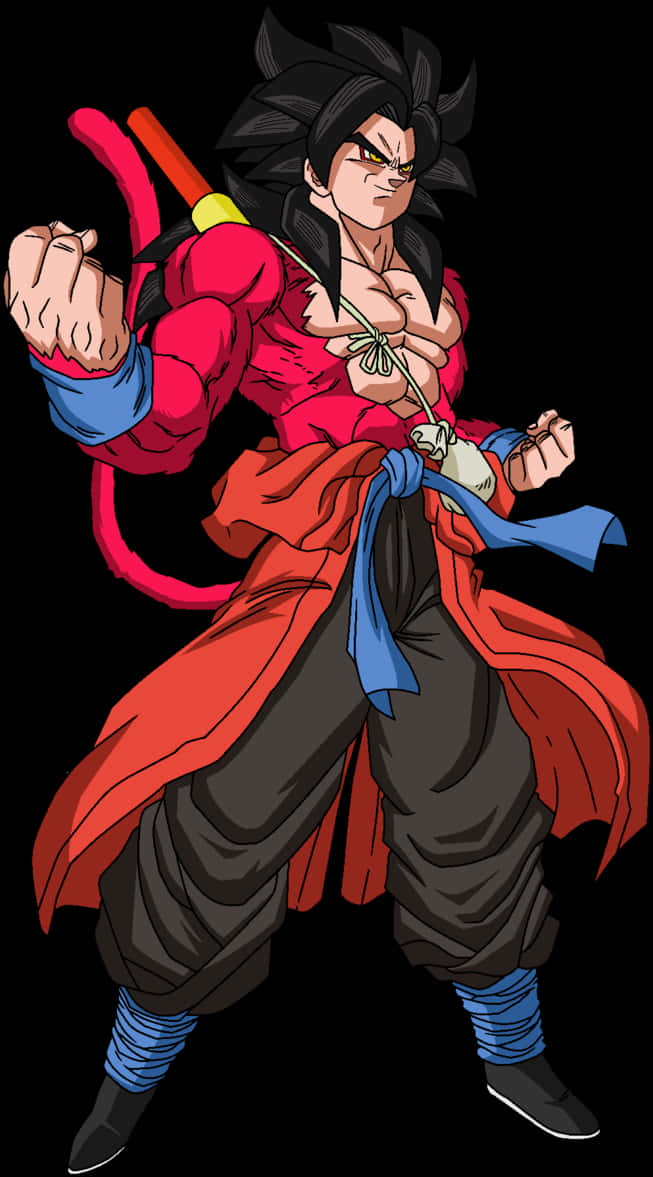 Gokuin Red Gi Pose PNG