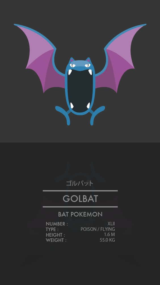 Perfildo Pokémon Golbat Bat Como Papel De Parede Para Computador Ou Celular. Papel de Parede