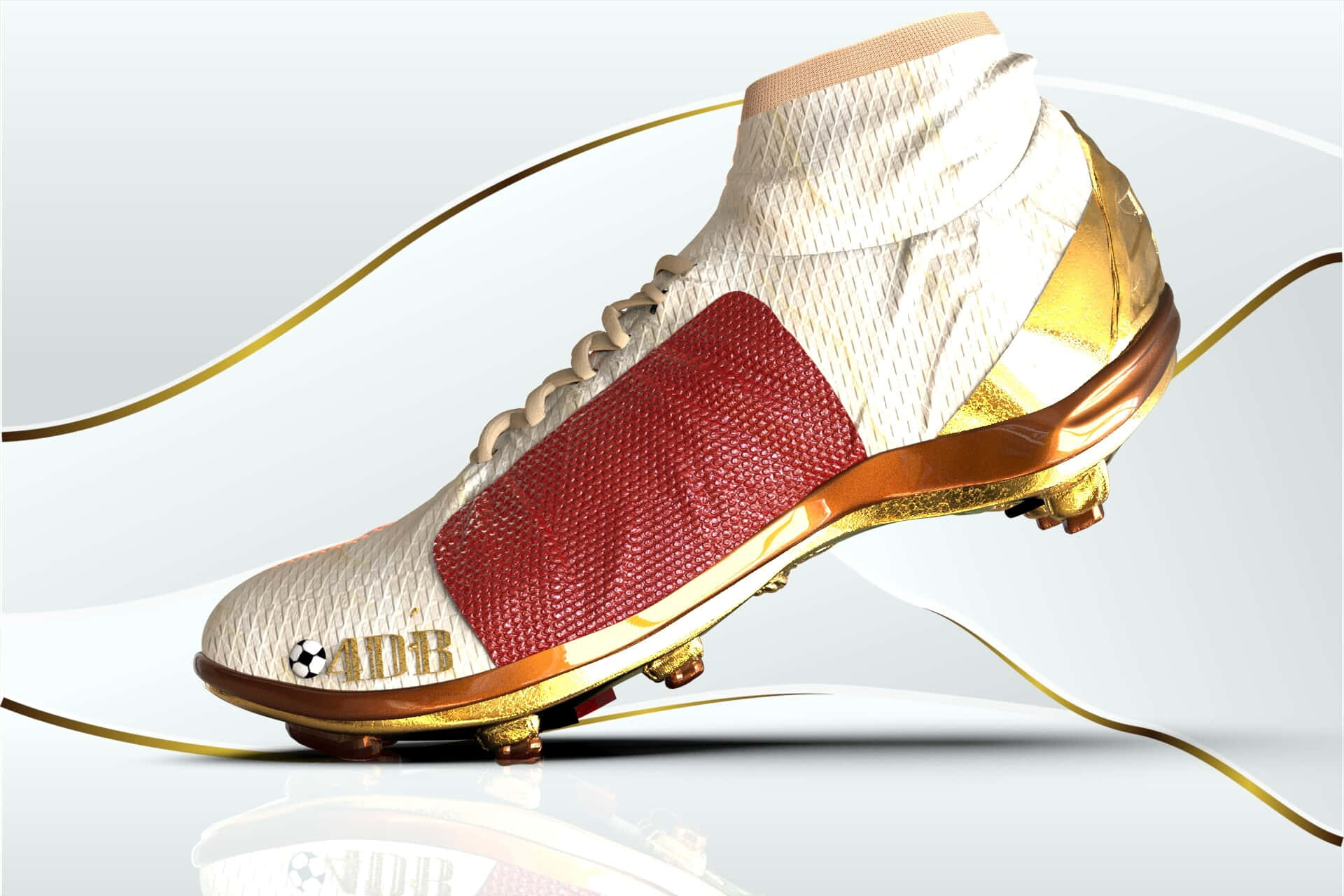 Gold Accented Soccer Cleat Wallpaper