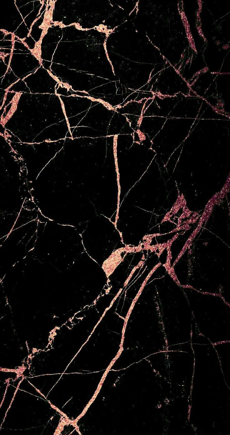 Marble Rose Gold And Black Background