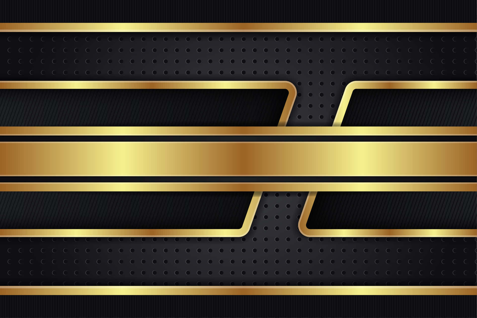 Futuristic Abstract Gold And Black Background