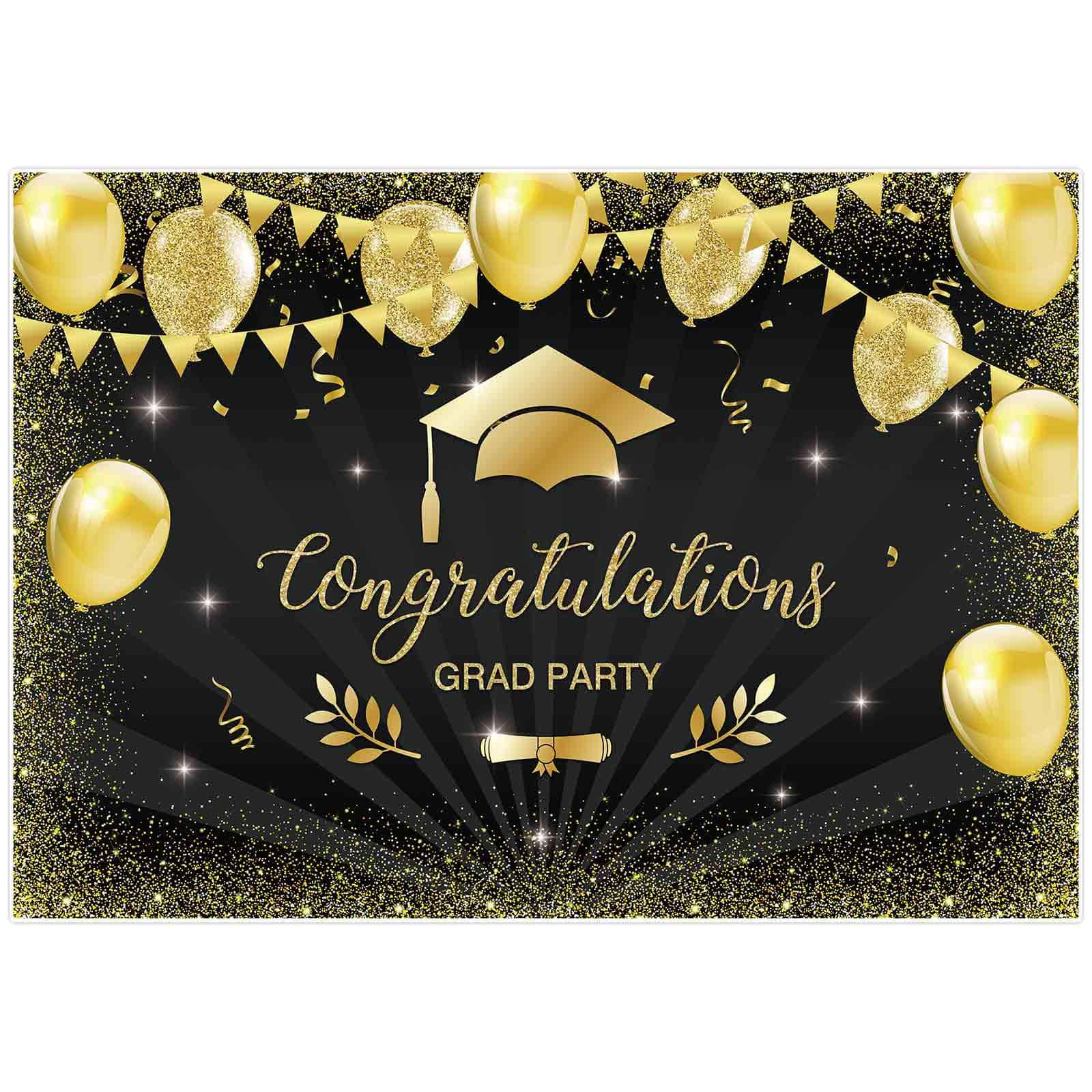 Congratulatory Greeting Gold And Black Background