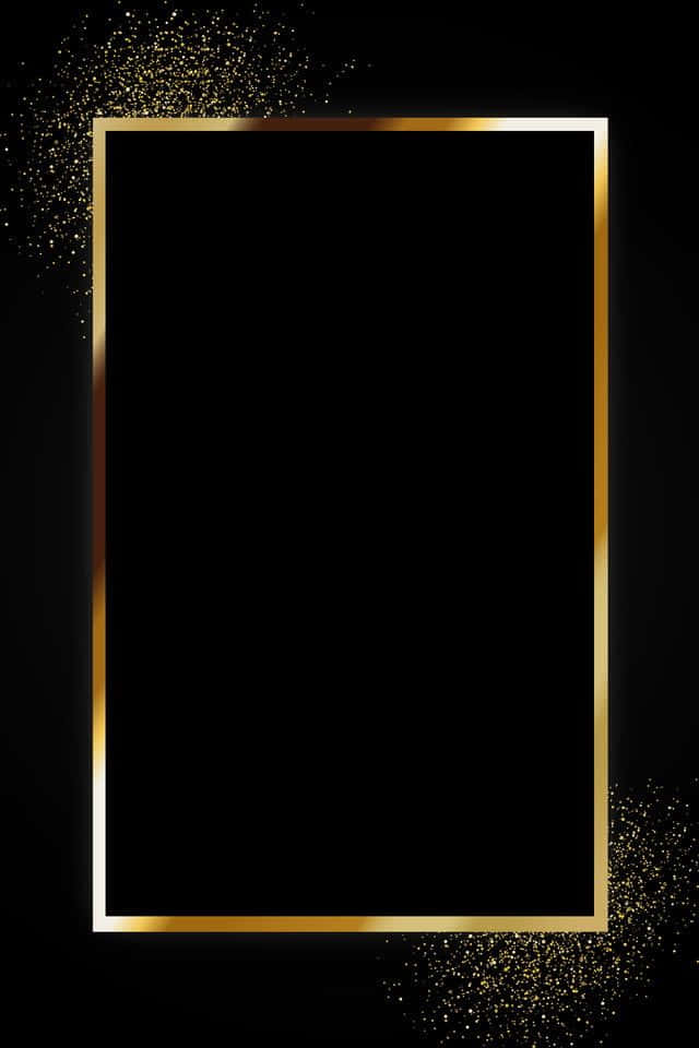 Rectangle Shape Gold And Black Background