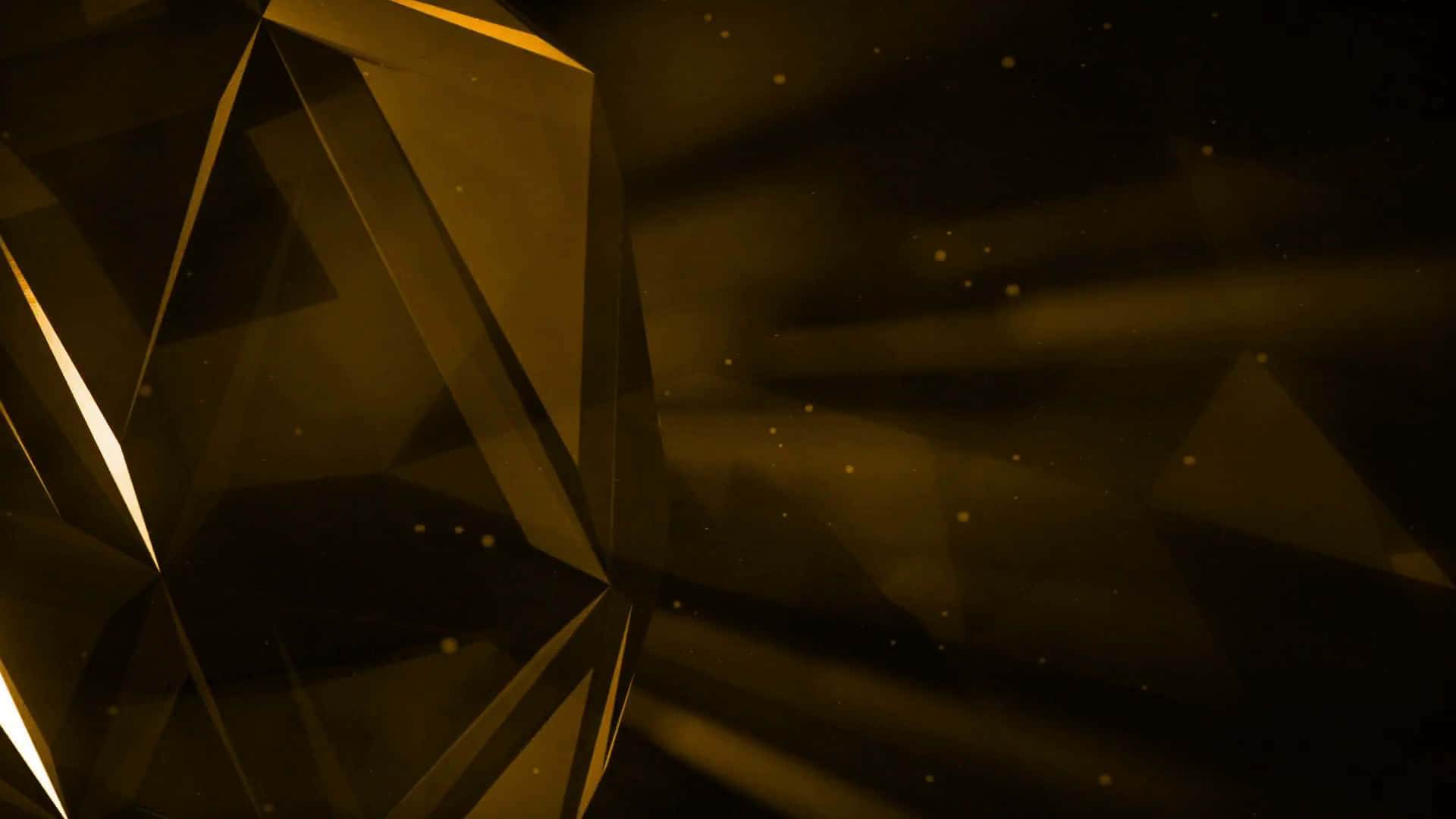 Multifaceted Abstract Gold And Black Background