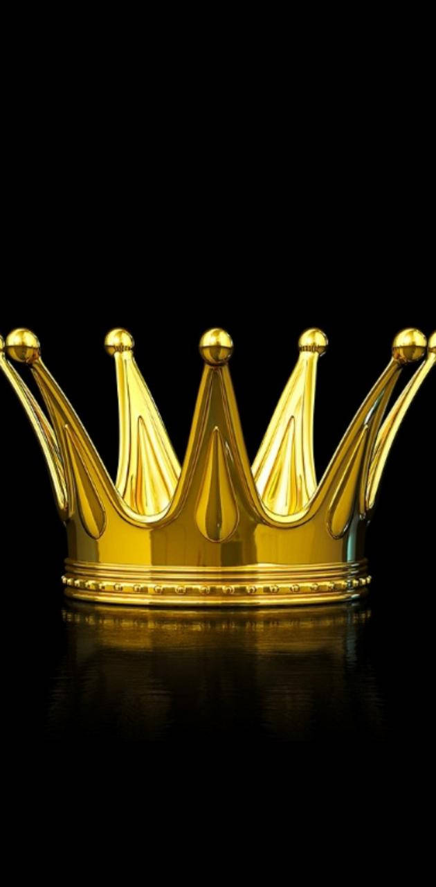 Gold And Black King And Queen Crown Wallpaper