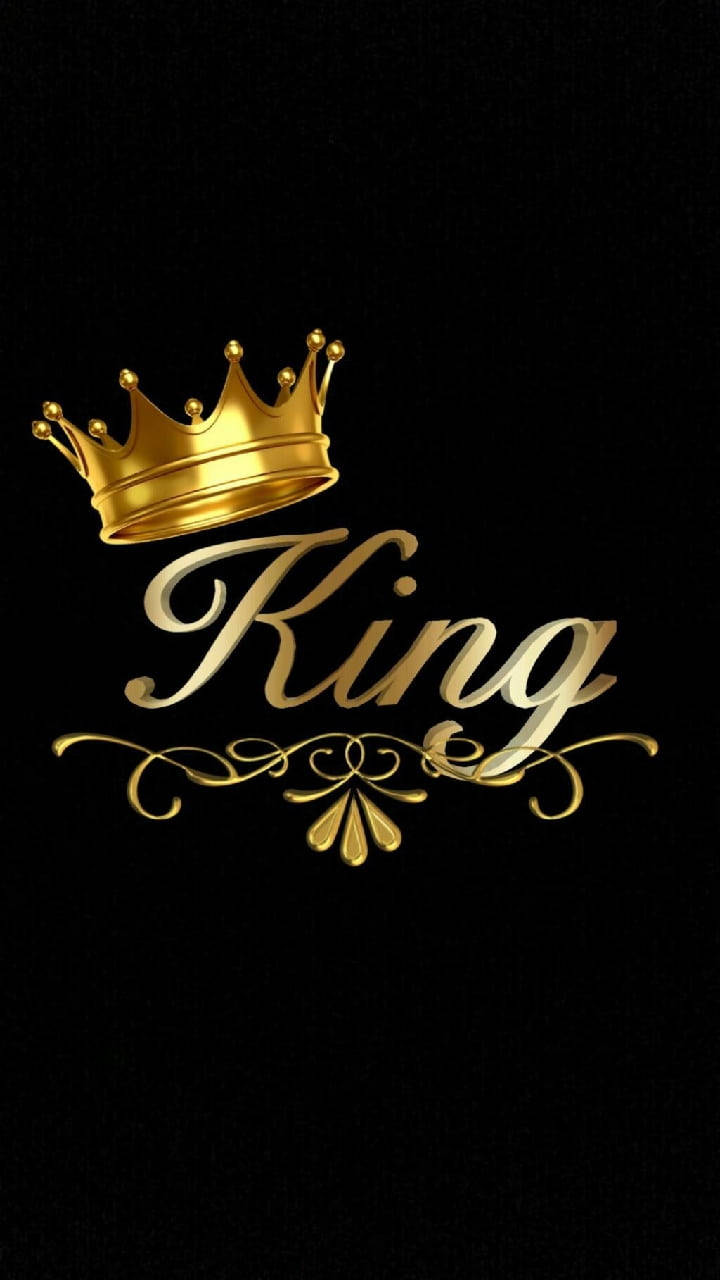 Gold And Black King Calligraphy Wallpaper