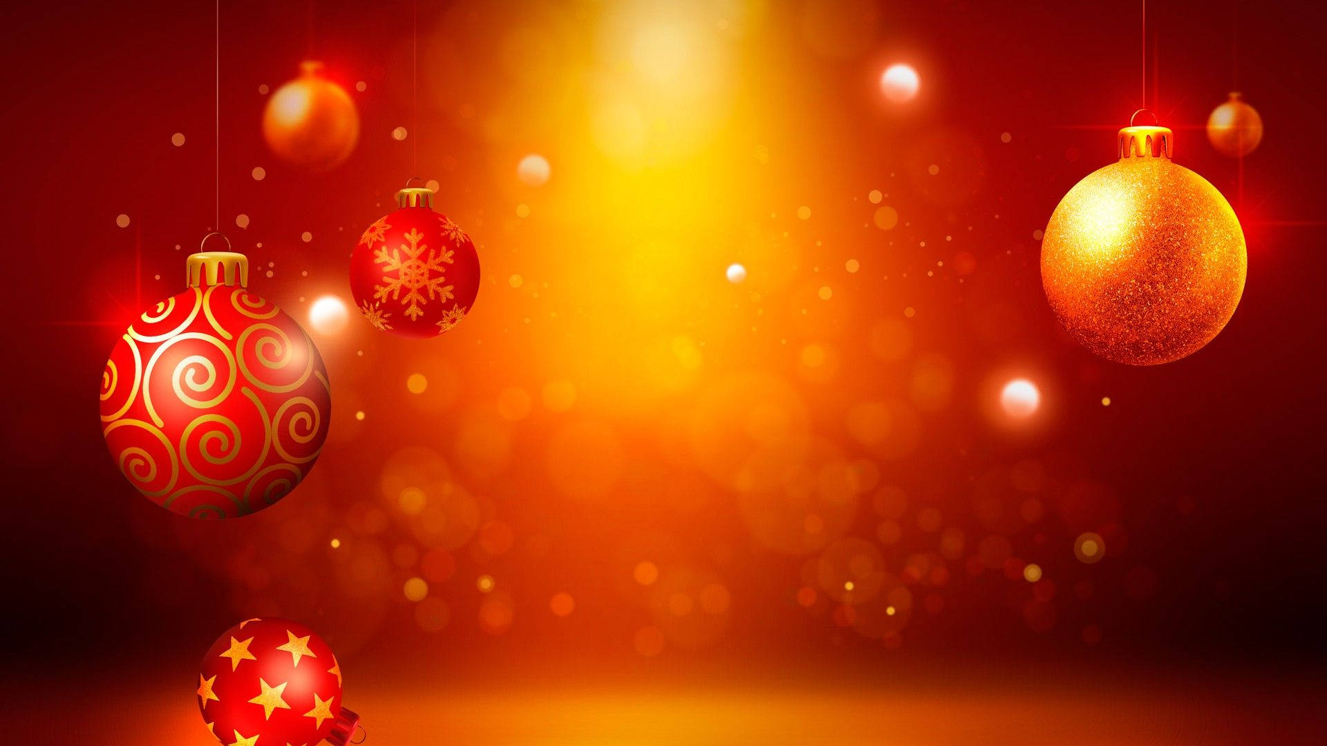 Gold And Red Christmas Background Wallpaper