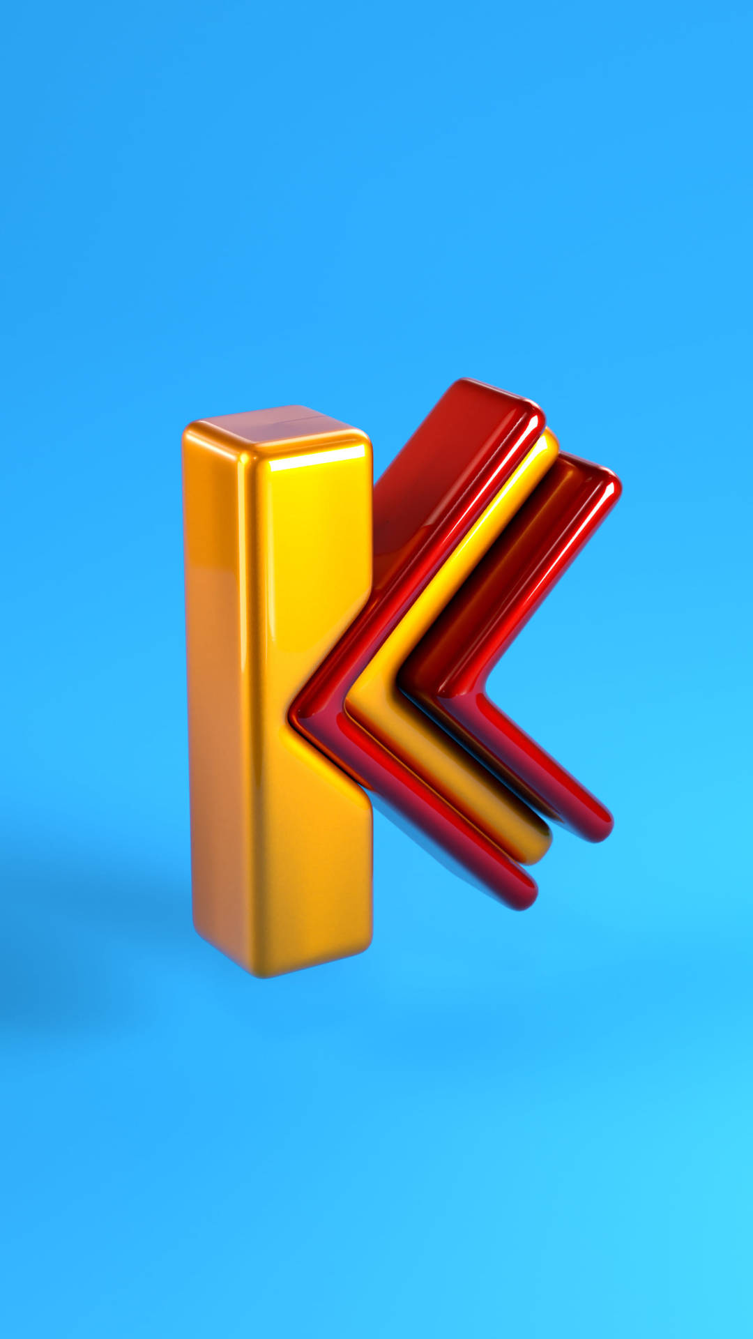 Gold And Red Letter K Wallpaper