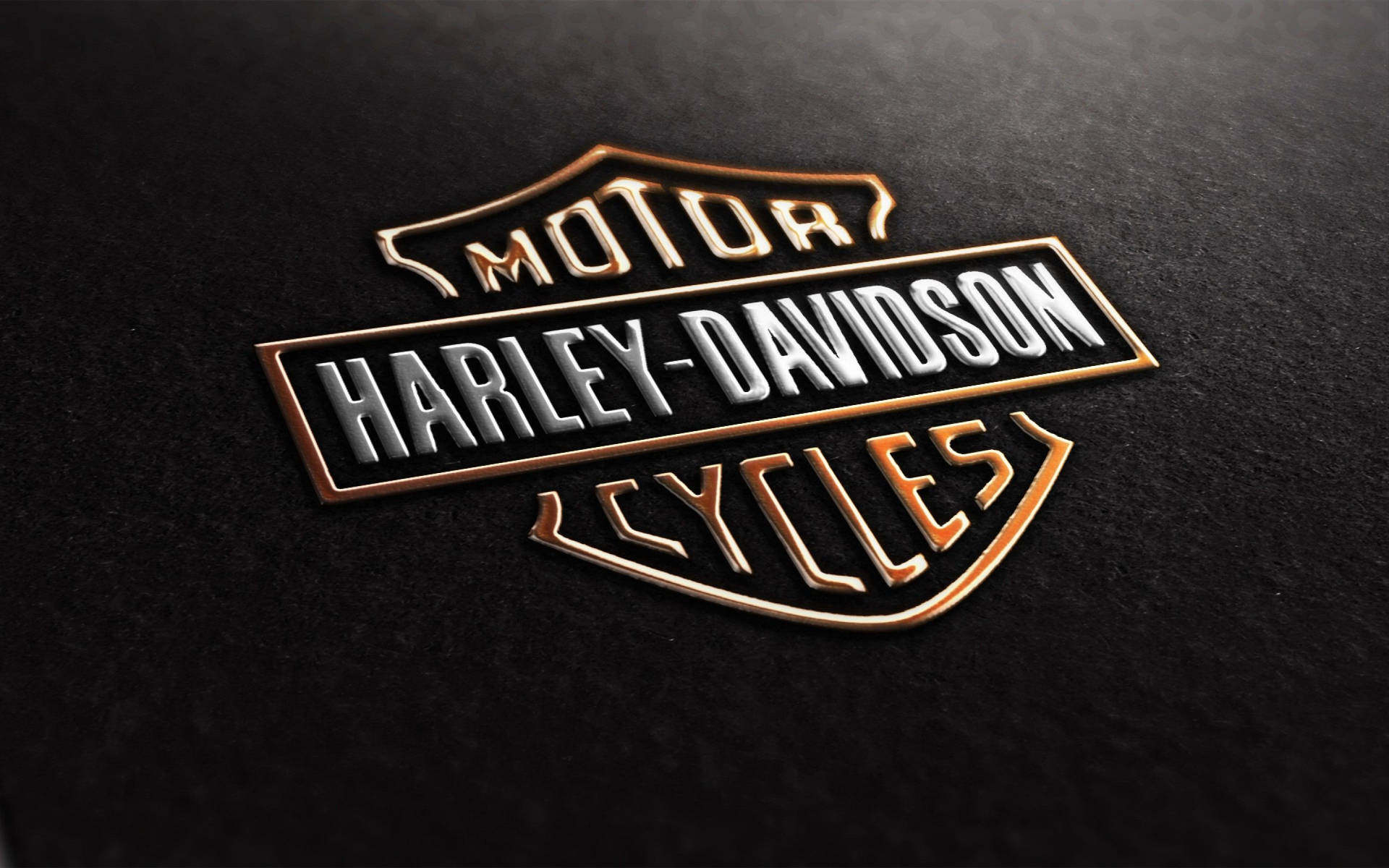 Harley Davidson Golden Silver Insignia Wallpaper