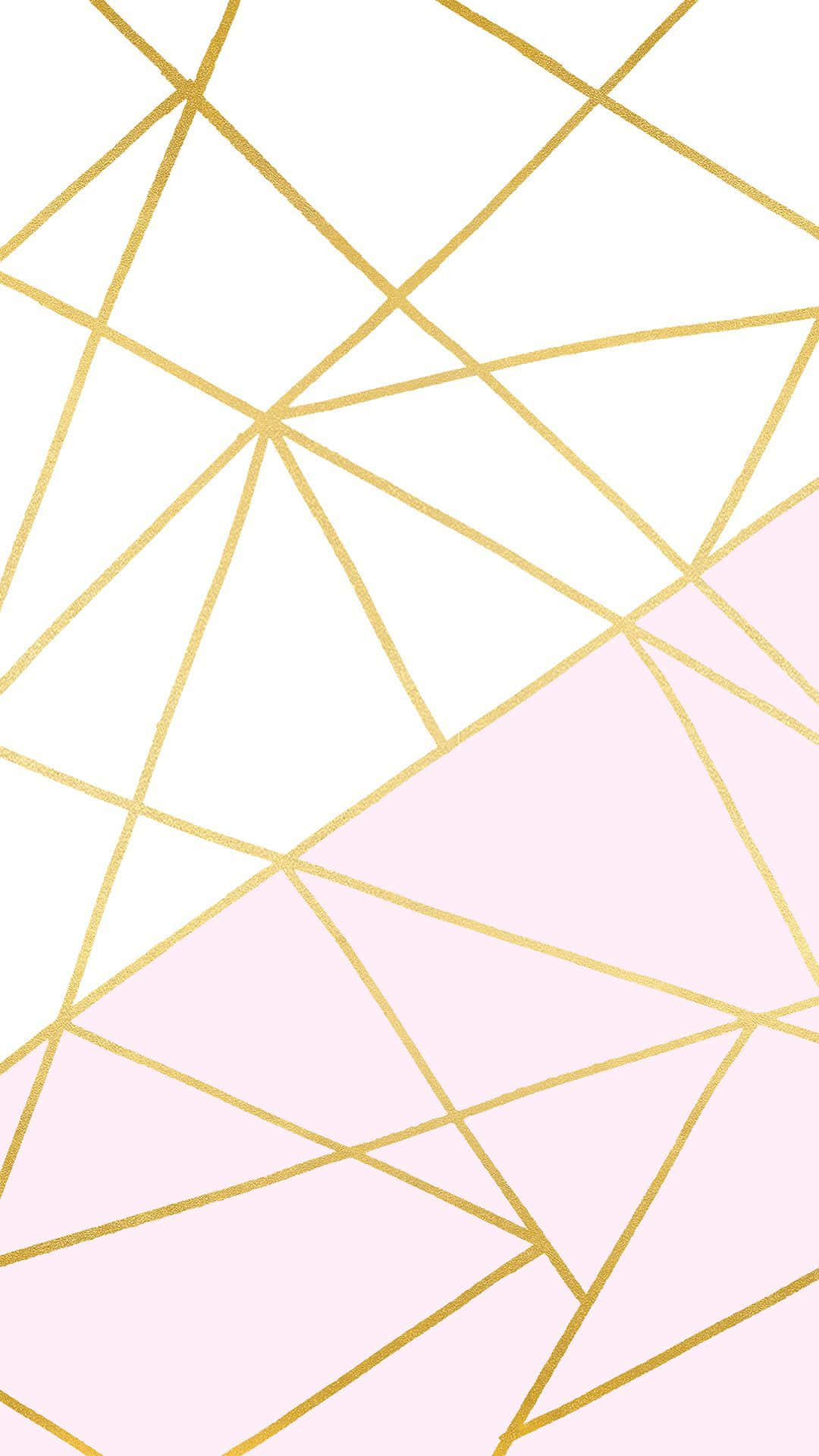 Unmotivo Geometrico Rosa E Dorato Con Linee
