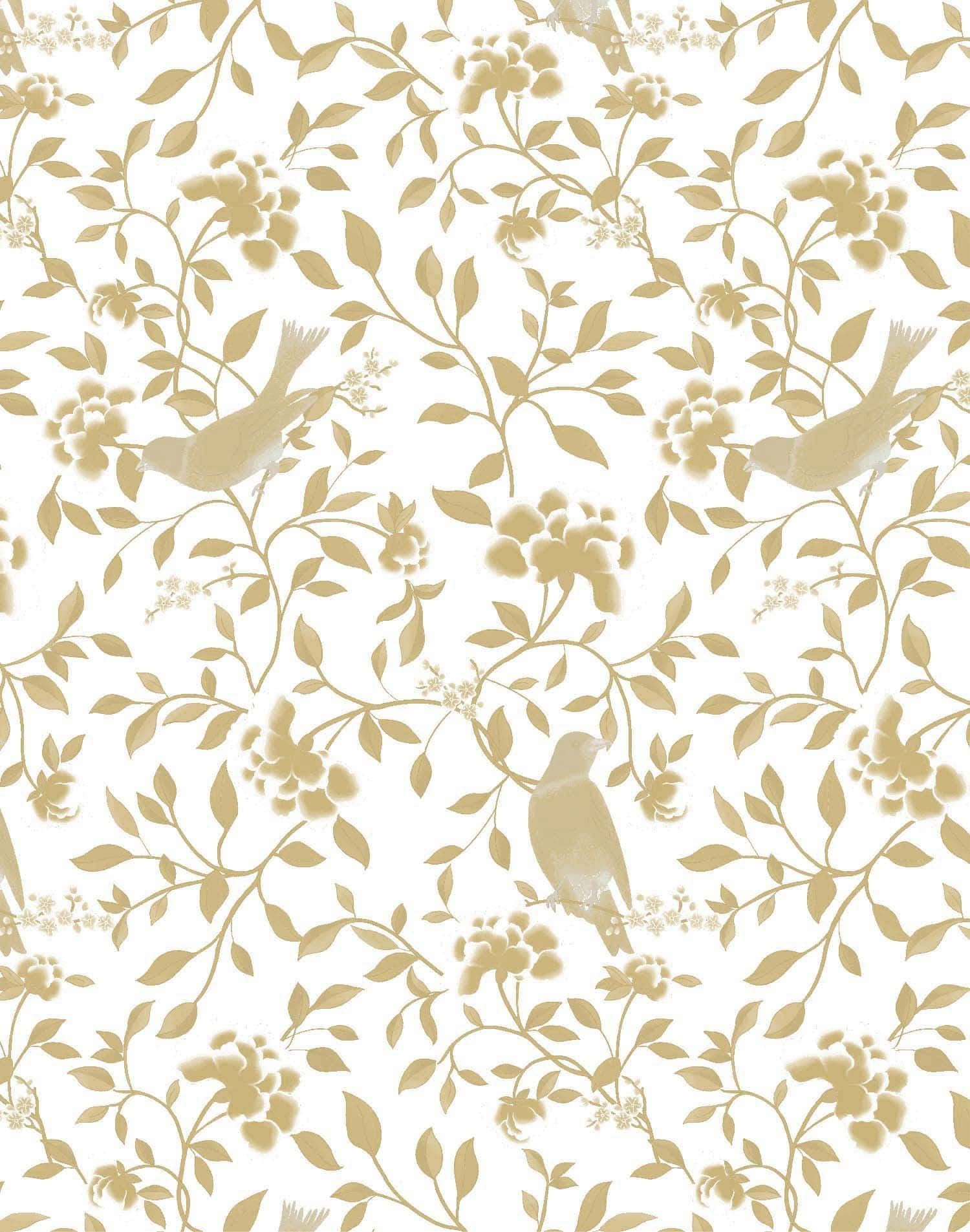 Beautiful Gold and White Wallpaper