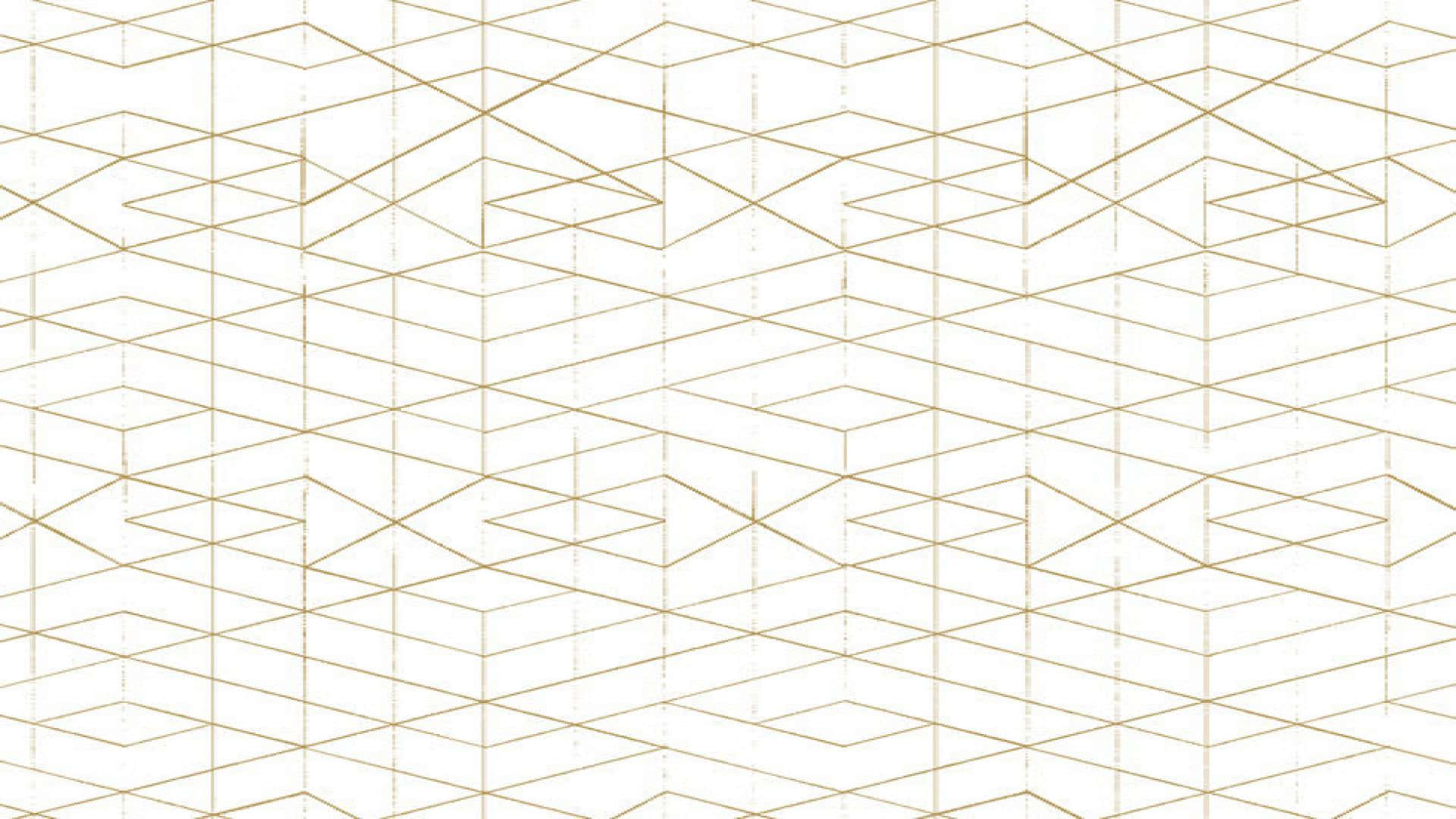 Geometric Gold and White Abstract Design