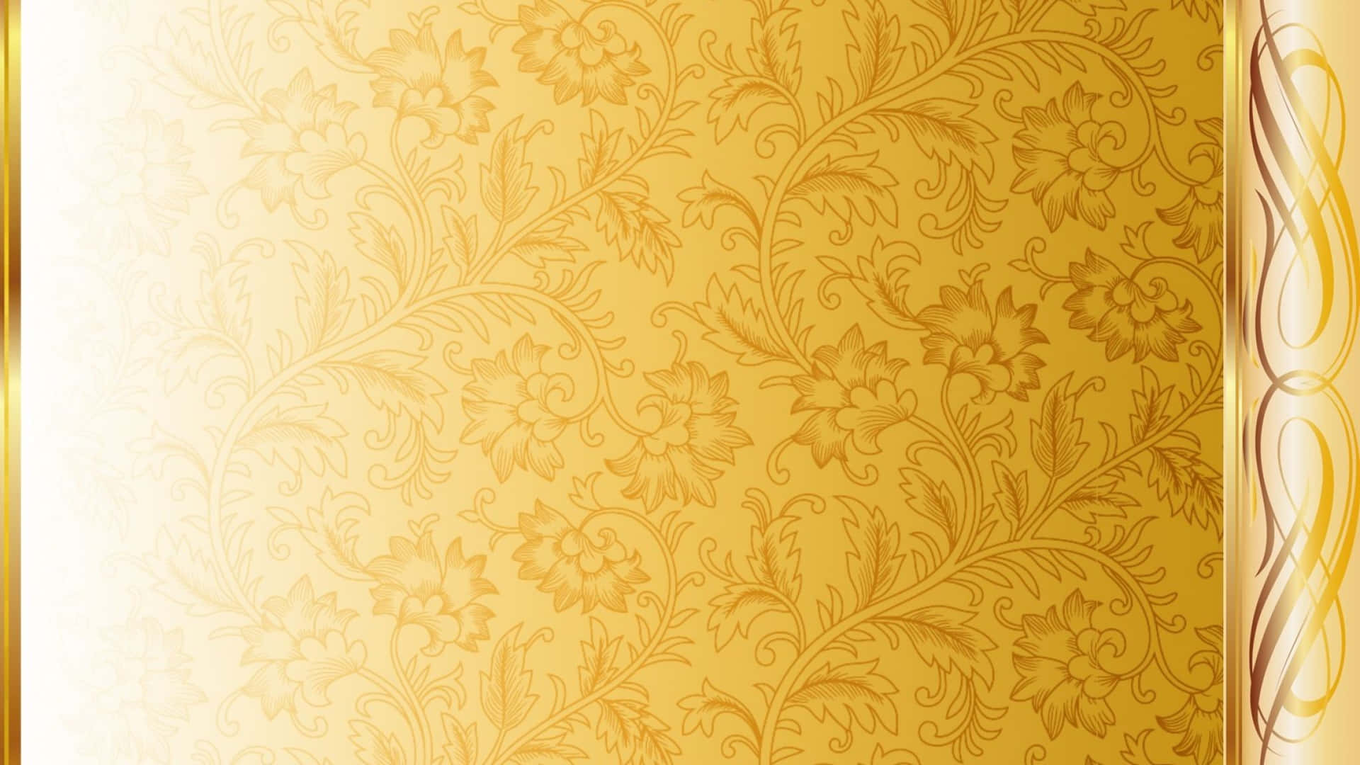 Gold Floral Background Vector