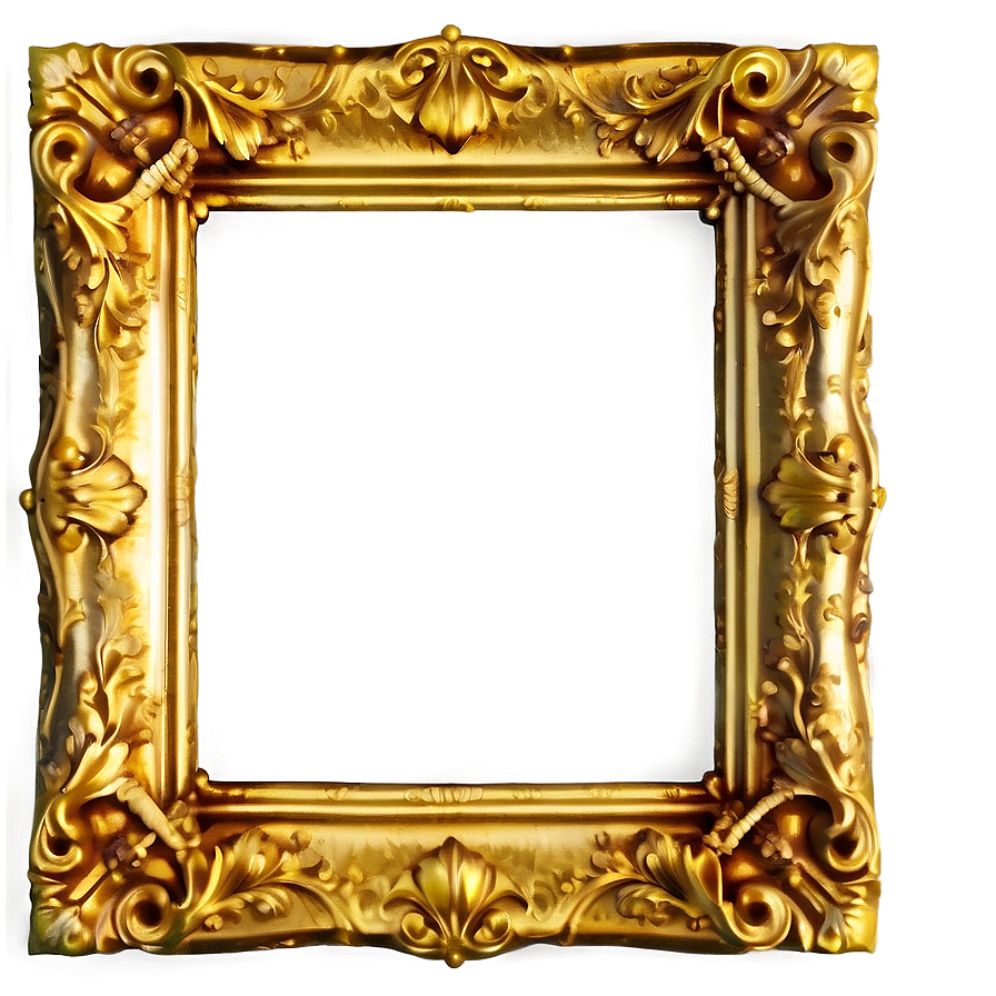 Gold Antique Frame Png Itc PNG