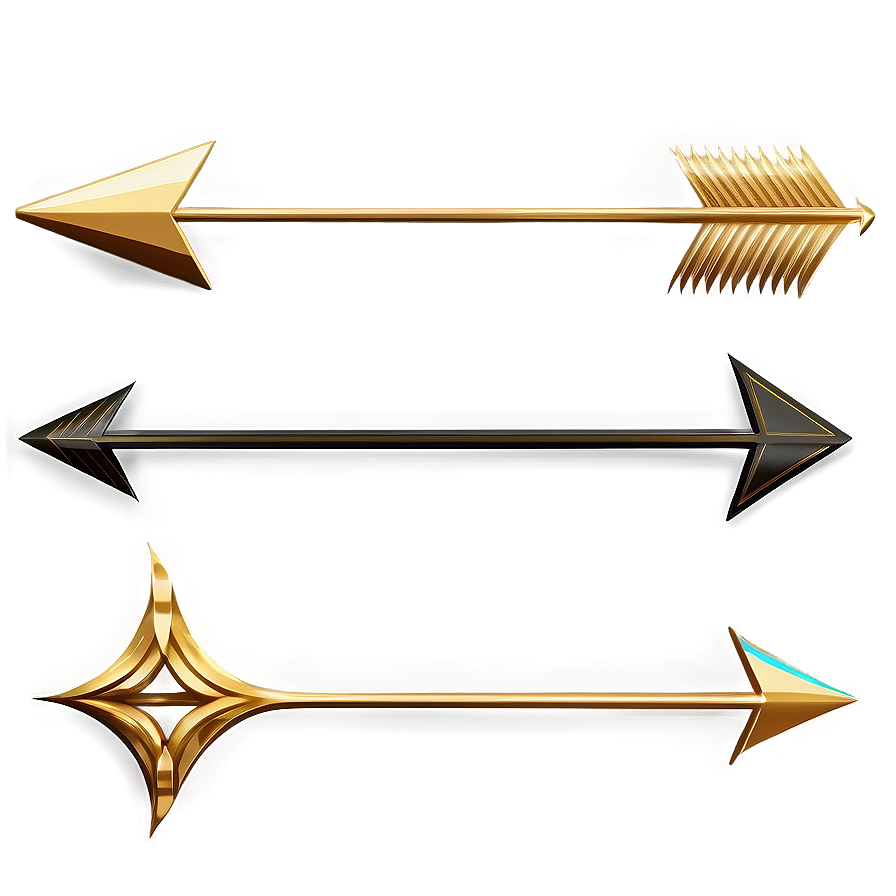 Gold Arrow For Digital Design Png Jkf74 PNG