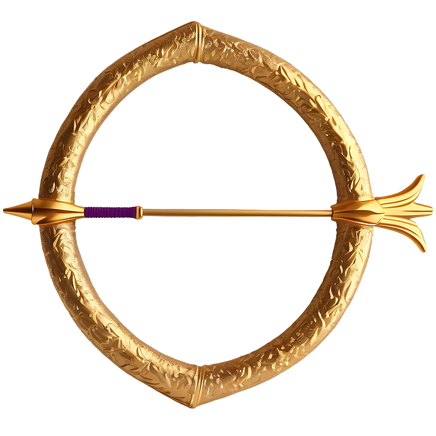 Gold Arrow On Transparent Background Png 06212024 PNG