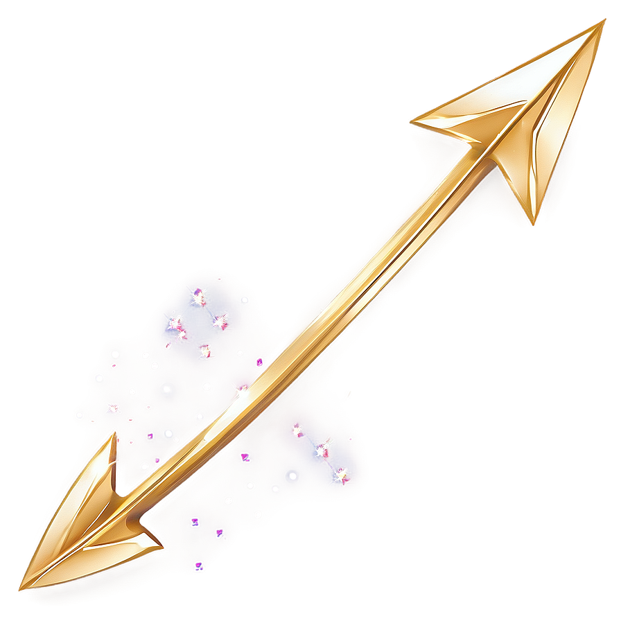 Gold Arrow With Sparkles Png 29 PNG