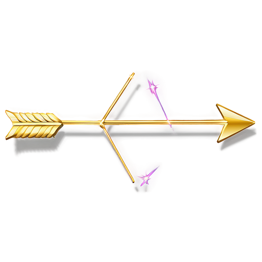 Gold Arrow With Sparkles Png Mit14 PNG