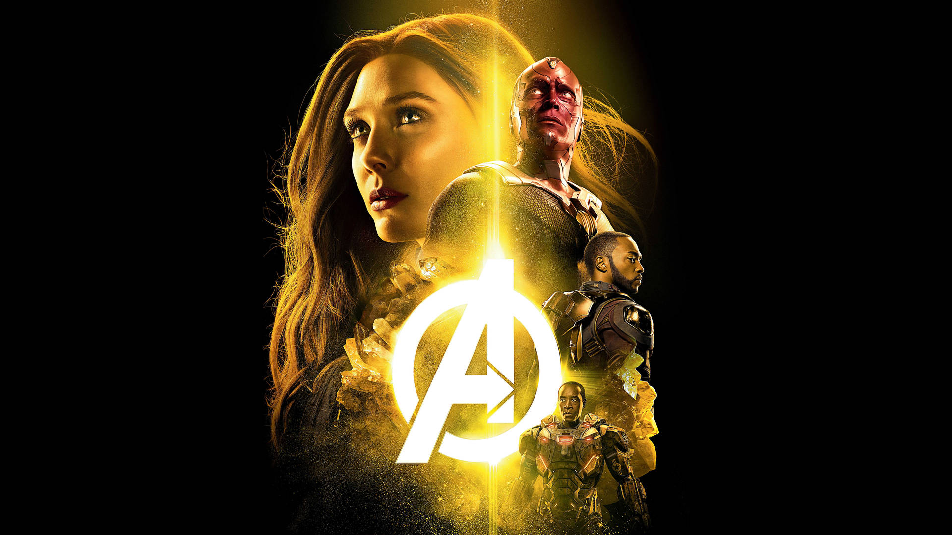 Gold Avengers Logo Marvel PC Wallpaper