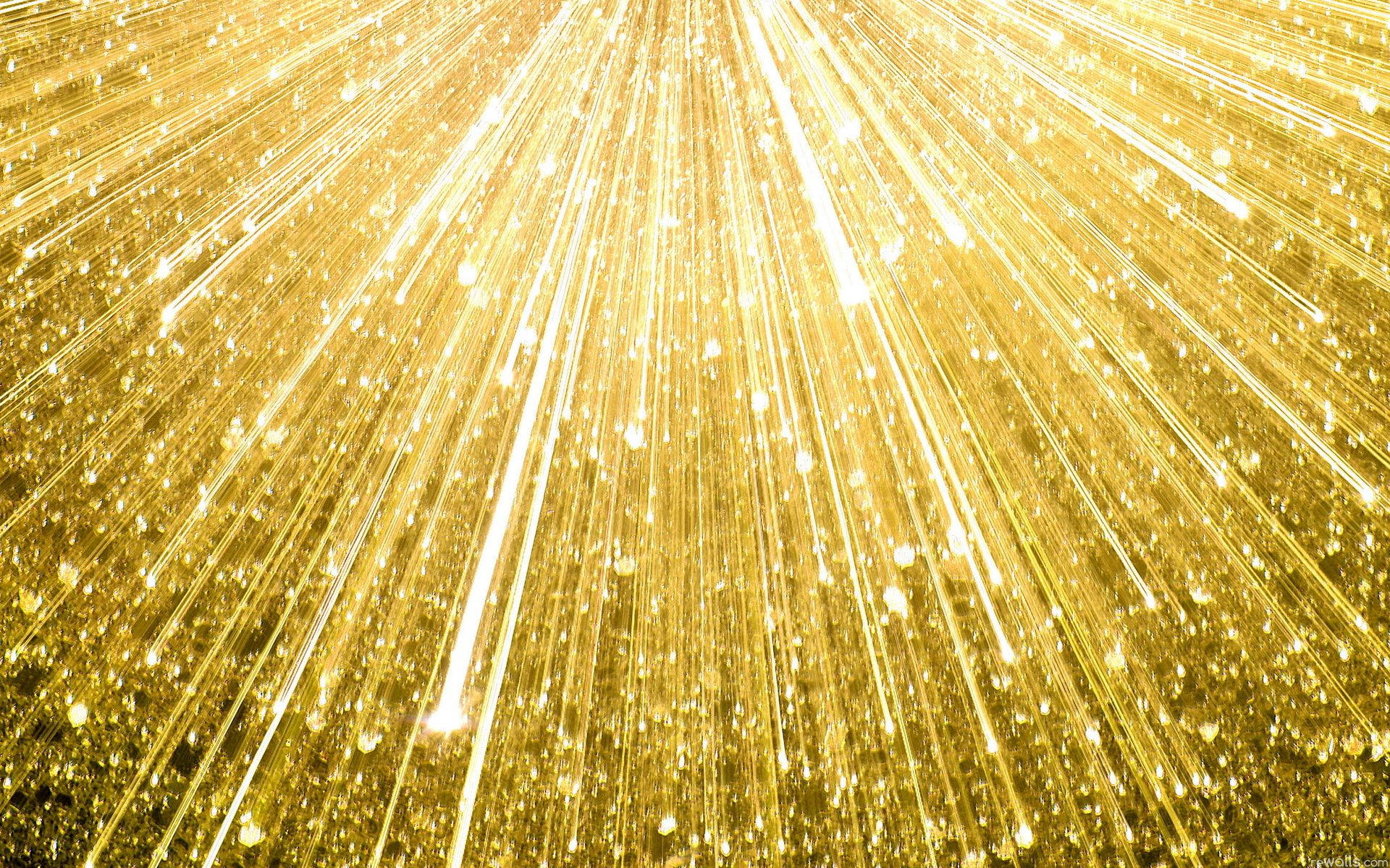 Gold Background Shower Streaks Wallpaper