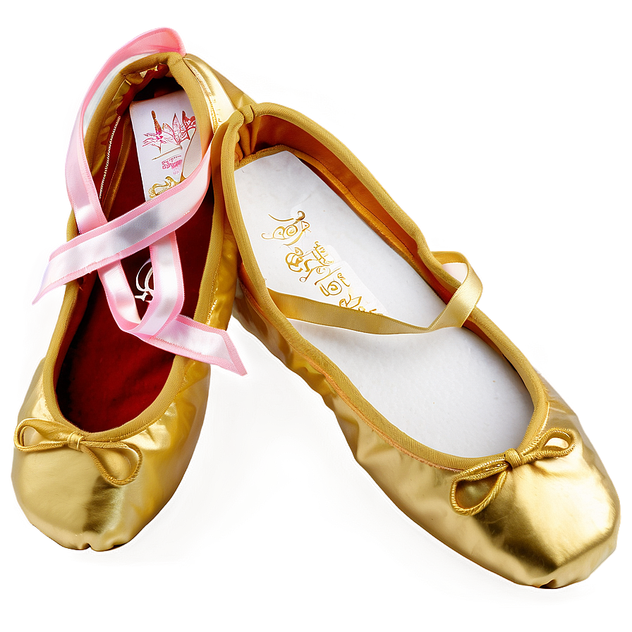 Gold Ballet Shoes Png Dro15 PNG