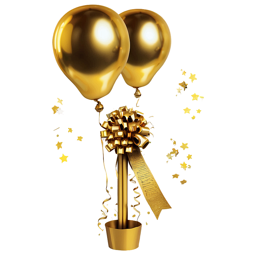 Gold Balloon Bundle Png Tab47 PNG