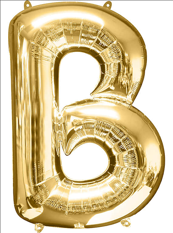Gold Balloon Letter B PNG