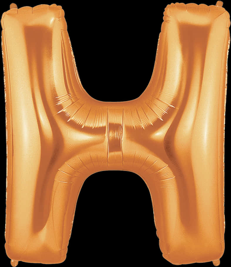 Gold Balloon Letter H PNG