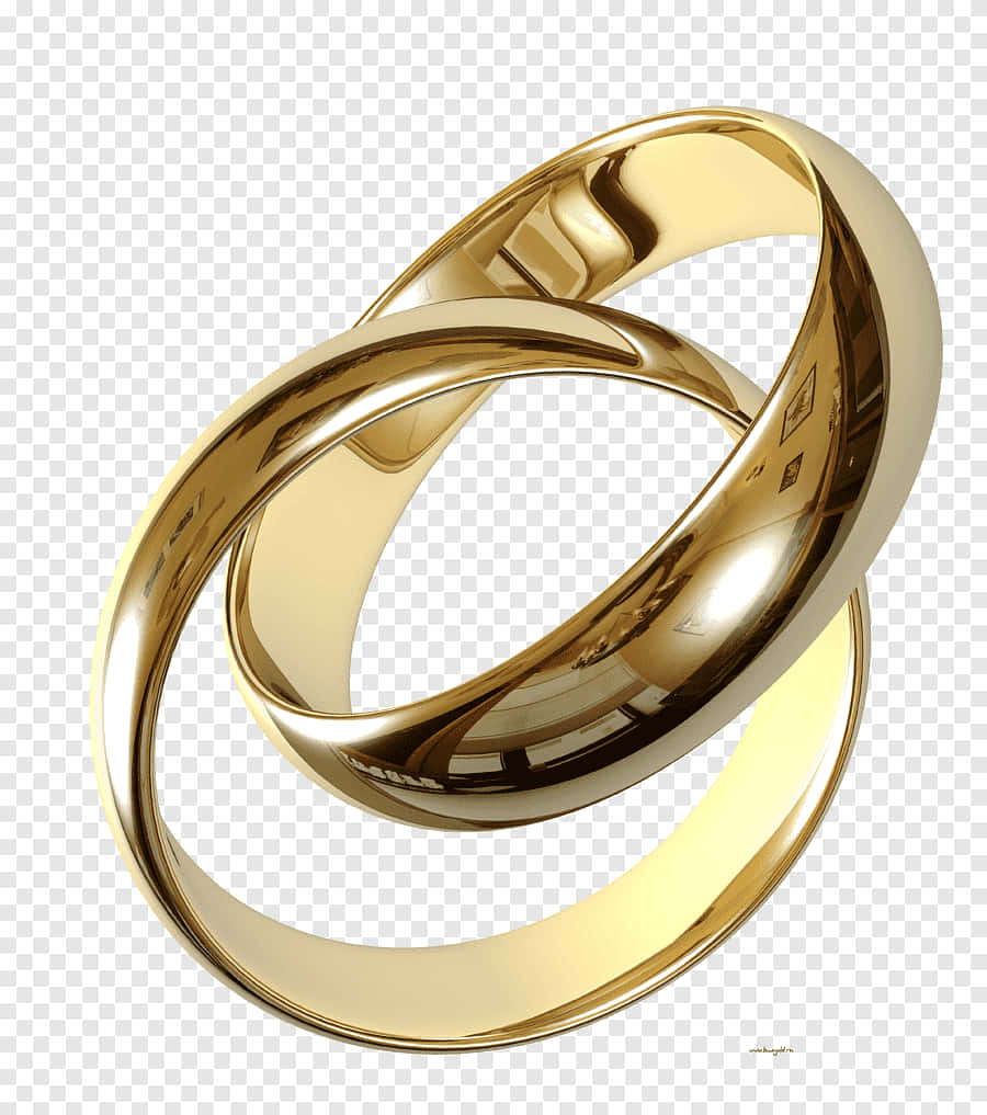 Gold Band Engagement Couple Rings Wallpaper