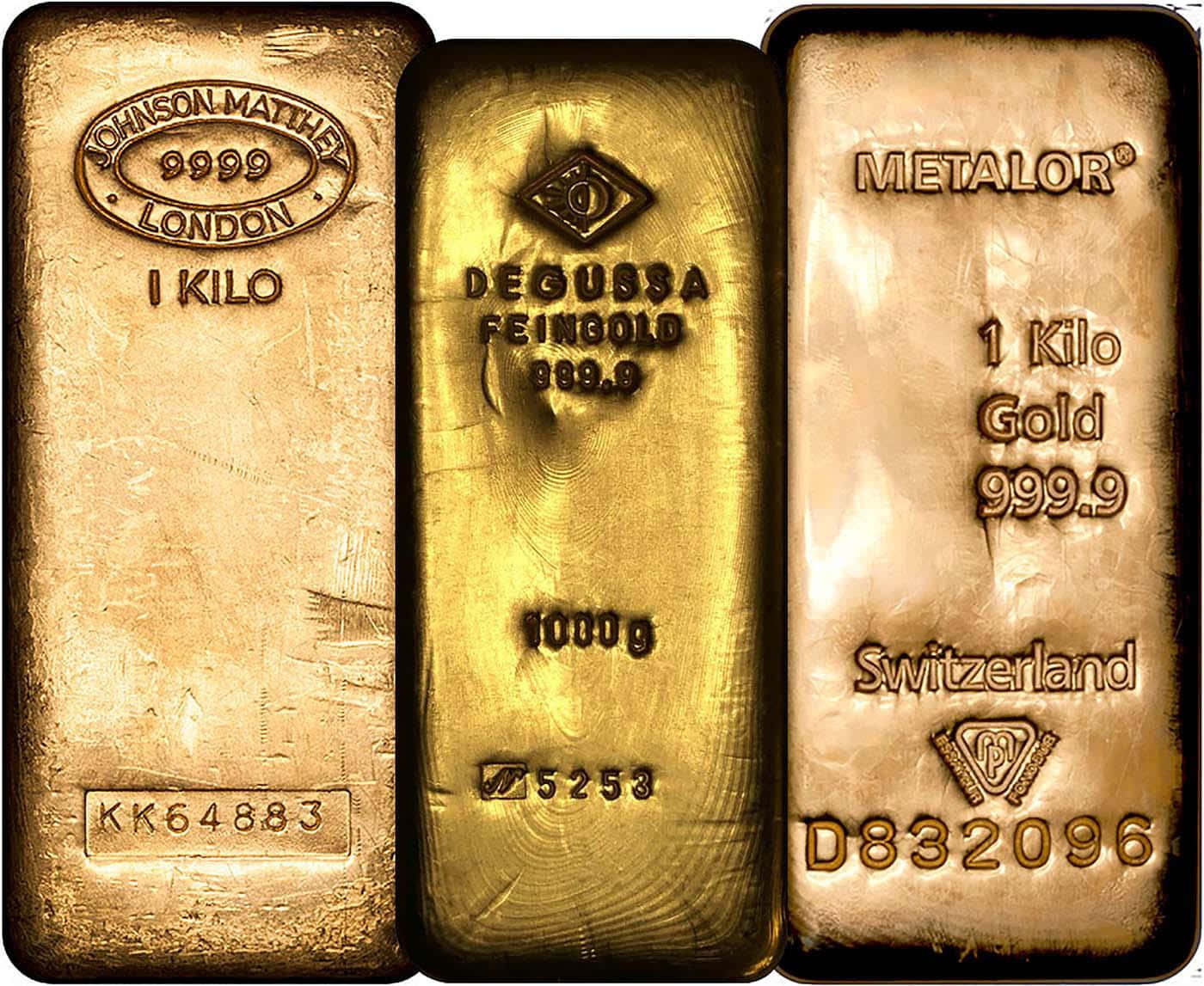 Gold Bars In Different Sizes