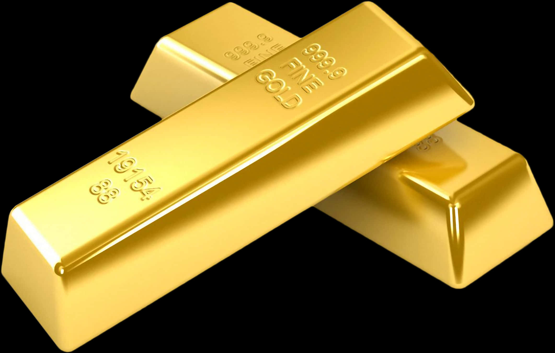 Gold Bars Stacked Image PNG